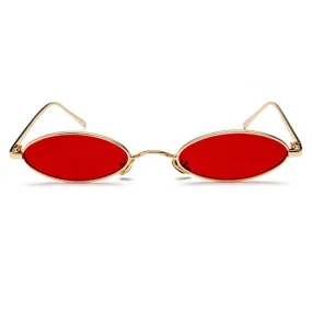 00's Style Skinny Oval Sunglasses