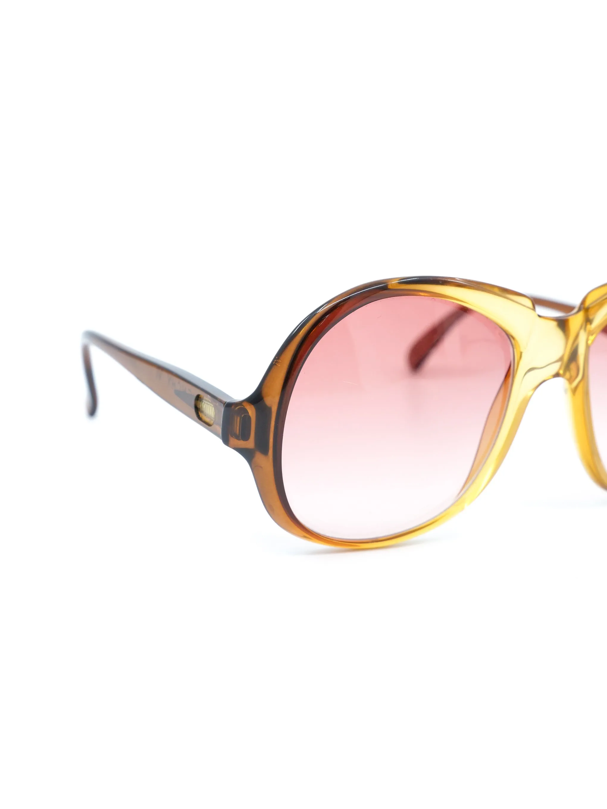 1970s Givenchy Amber Oversized Sunglasses