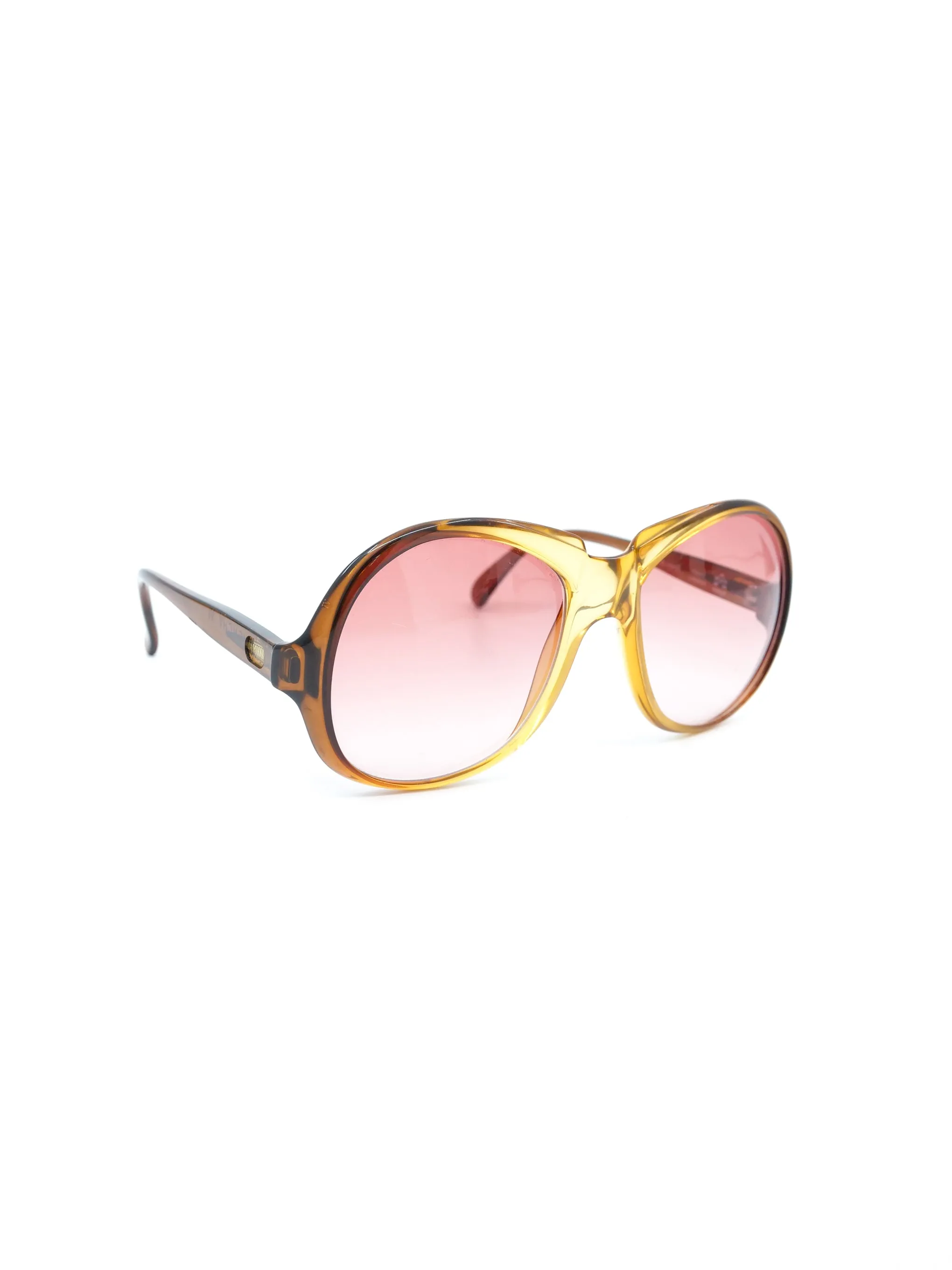 1970s Givenchy Amber Oversized Sunglasses