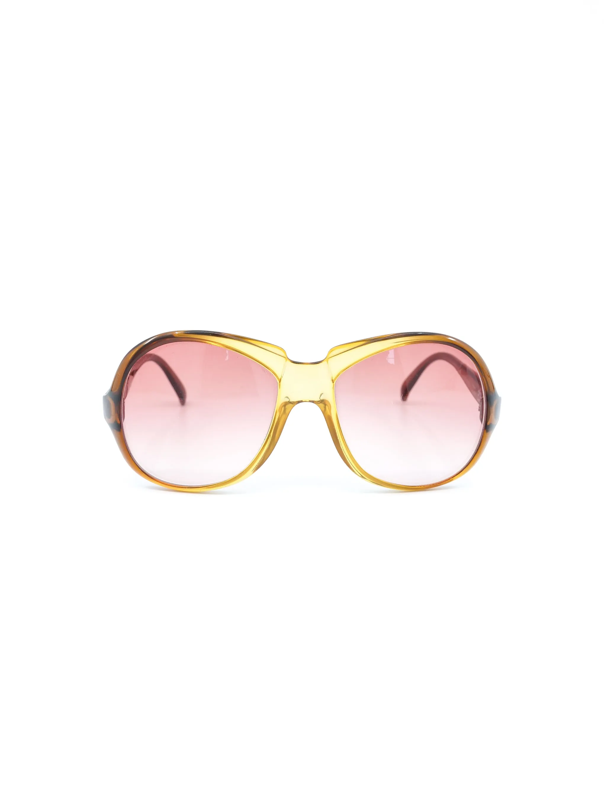 1970s Givenchy Amber Oversized Sunglasses