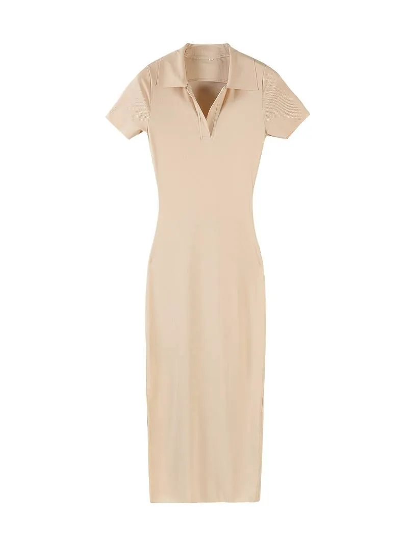 Ablet - Robe bodycon dos nu avec col bas