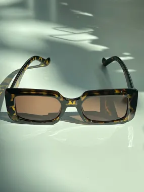 Audrey Oversized Square Sunglasses In Tortoise