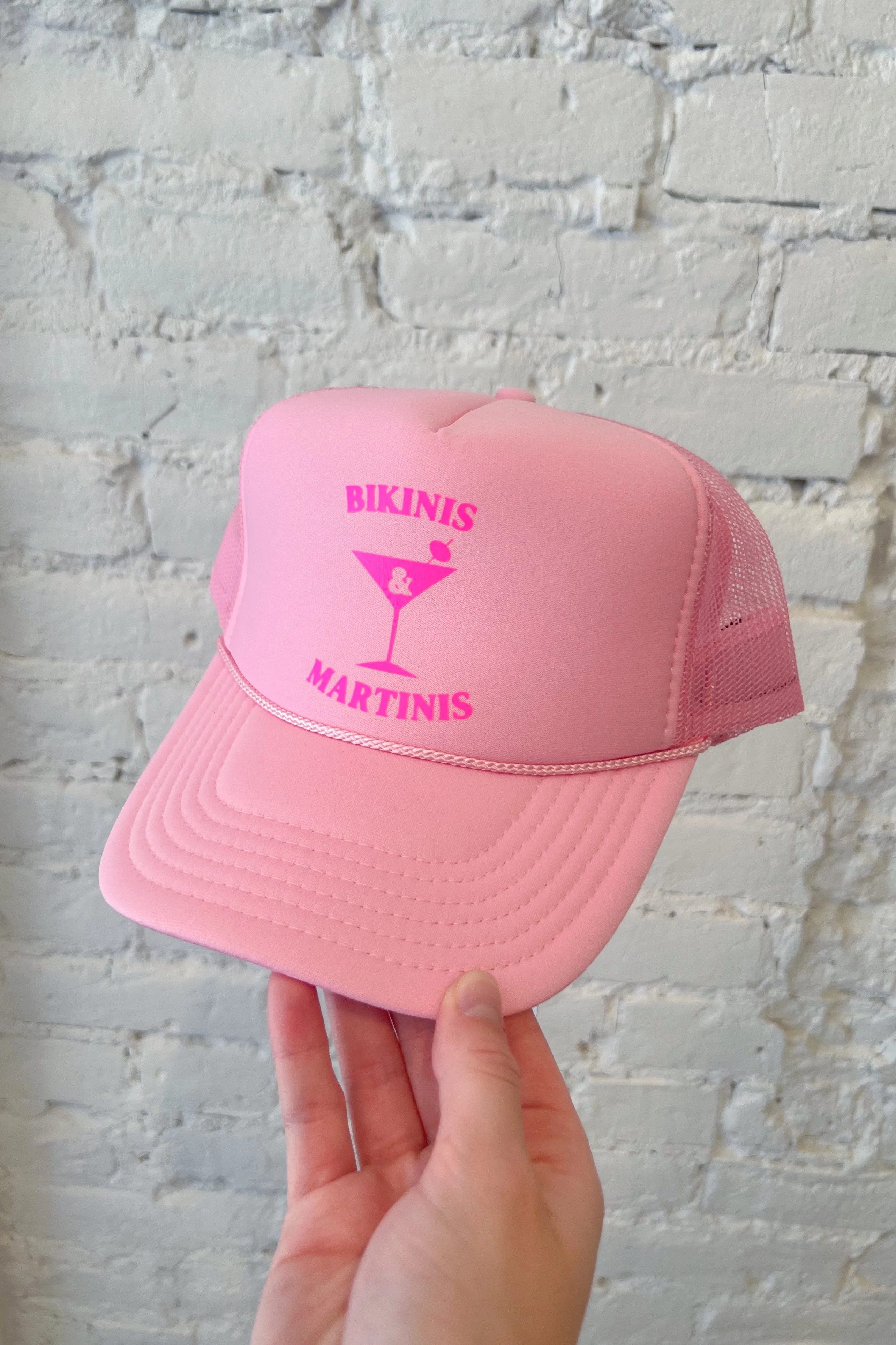 Bikinis & Martinis Pink Trucker Hat
