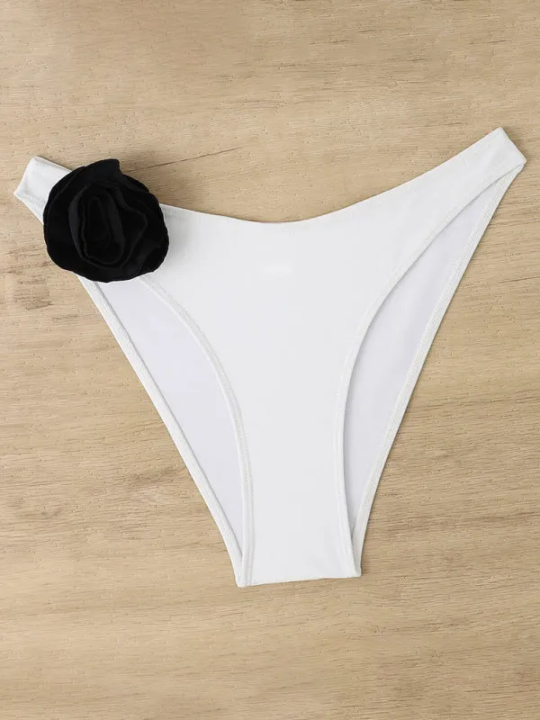 Blue Zone Planet |  3D flower triangle lace-up bikini