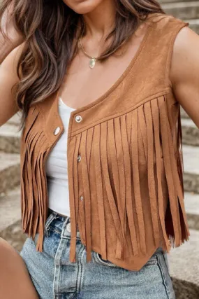 Blue Zone Planet |  Fringe Snap Down Vest Coat