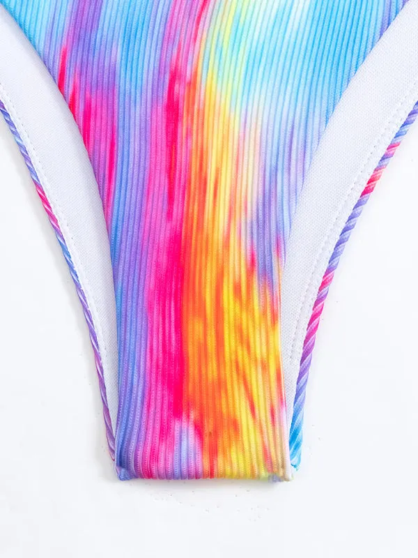 Blue Zone Planet |  Gradient Backless Halter Neck Bikini