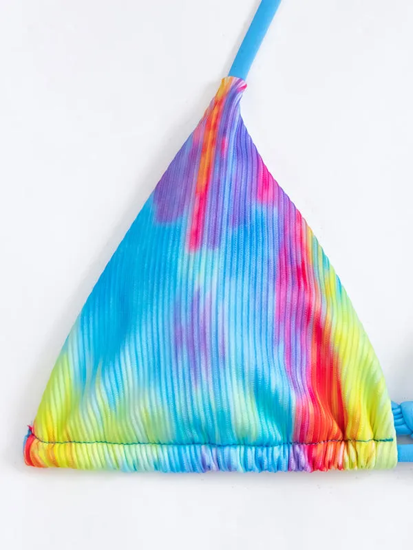Blue Zone Planet |  Gradient Backless Halter Neck Bikini
