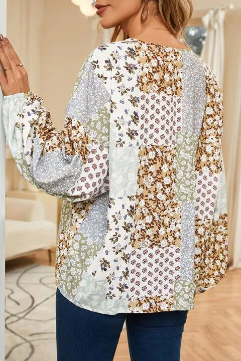 Blue Zone Planet |  Printed Button Up Long Sleeve Shirt
