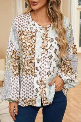 Blue Zone Planet |  Printed Button Up Long Sleeve Shirt