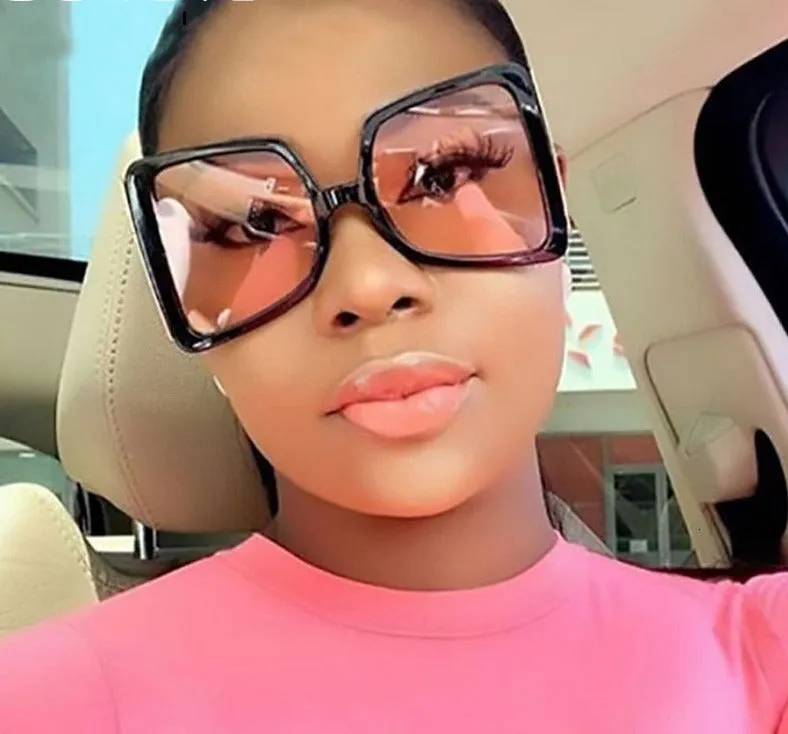 BOW TIE Hollow Oversize Square Sunglasses