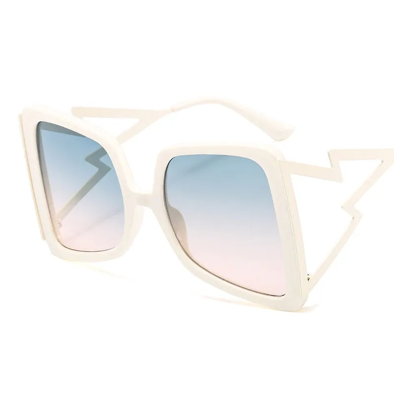 BOW TIE Hollow Oversize Square Sunglasses