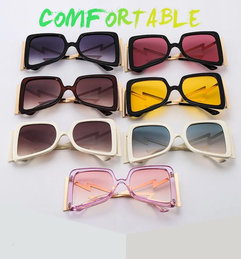 BOW TIE Hollow Oversize Square Sunglasses