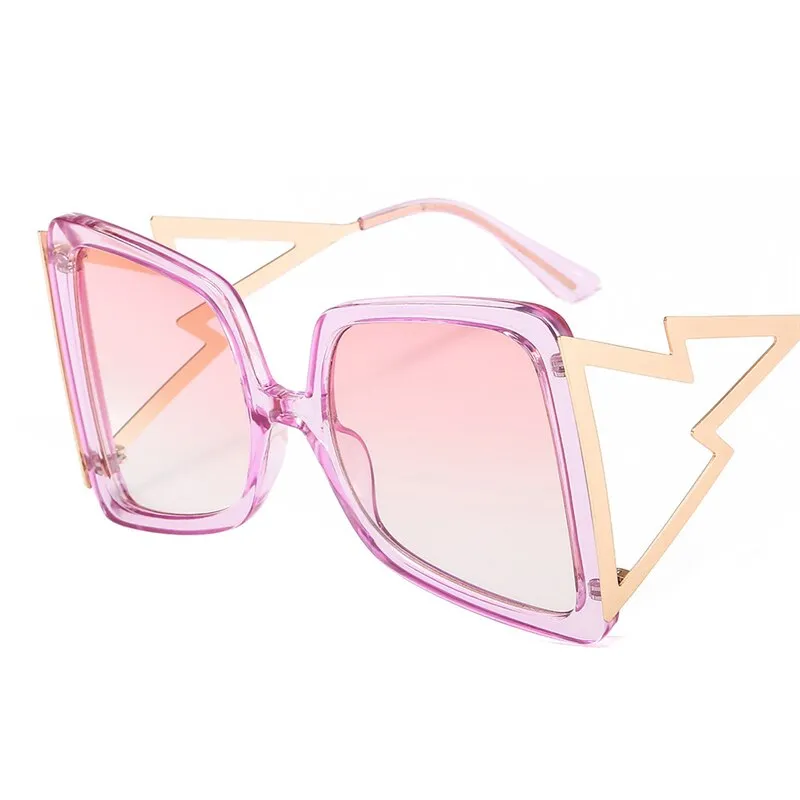 BOW TIE Hollow Oversize Square Sunglasses