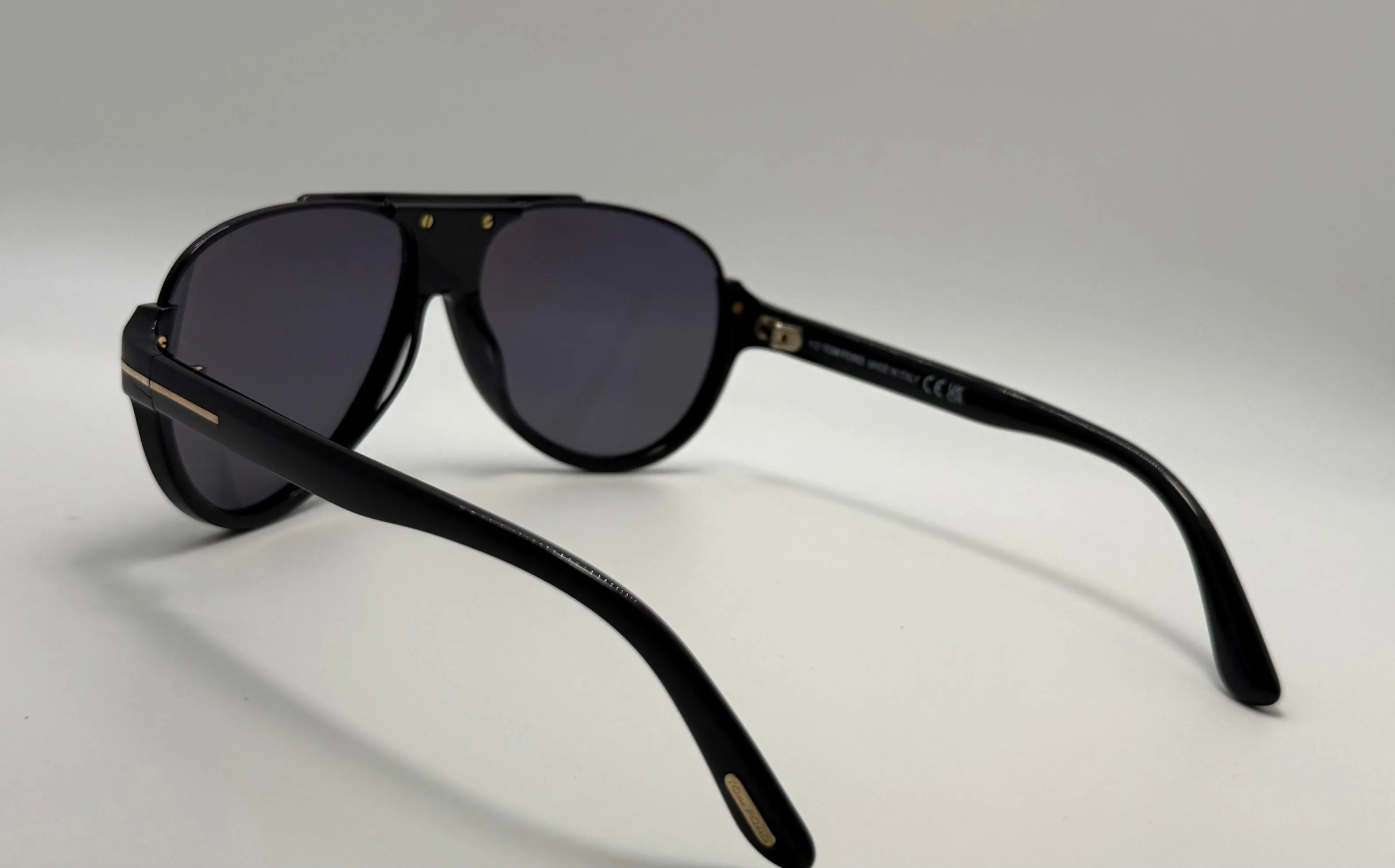 BRAND NEW TOM FORD DIMITRY TF334 ECO 010 POLARIZED AVIATOR SUNGLASSES – BLACK/GREY