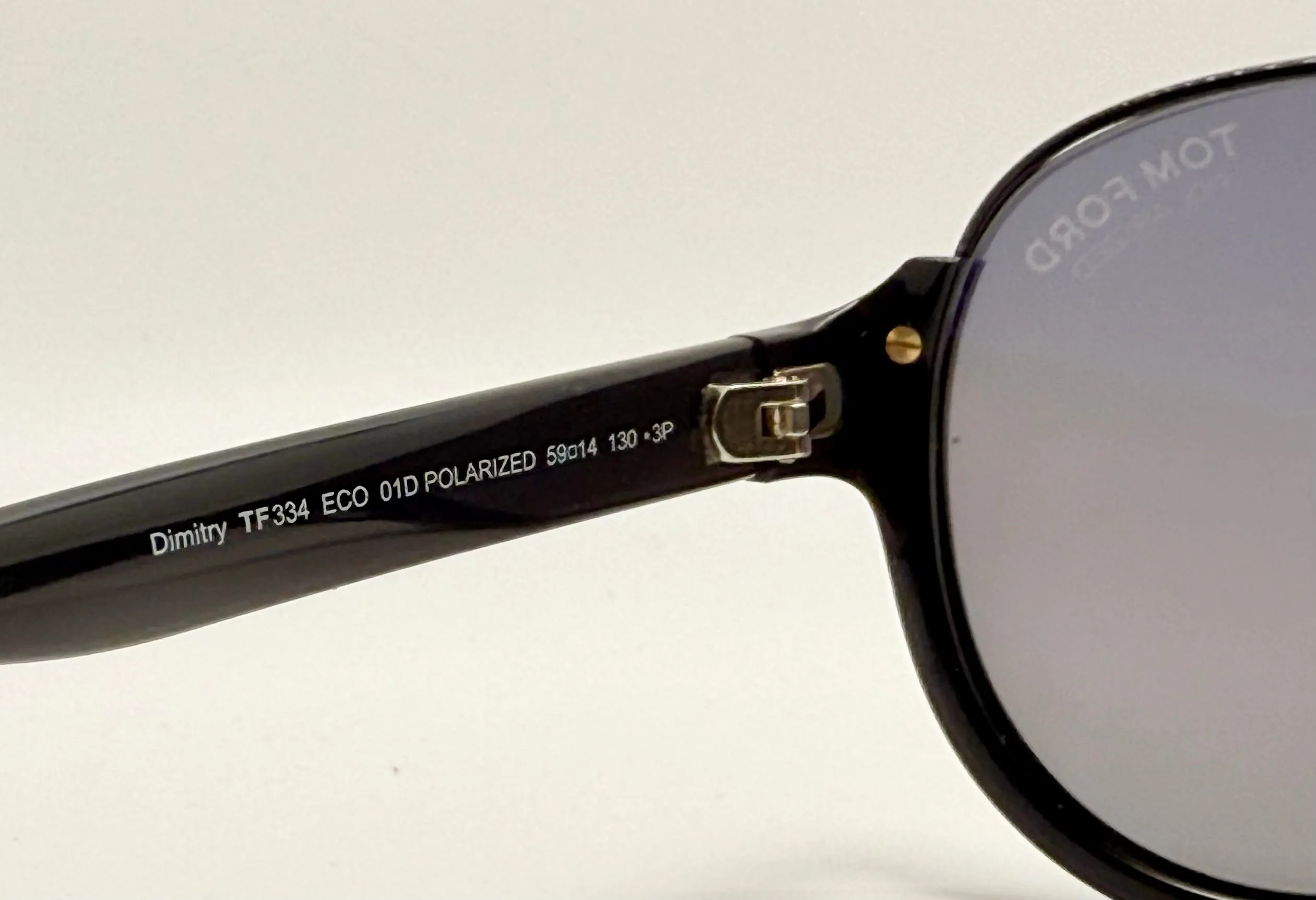 BRAND NEW TOM FORD DIMITRY TF334 ECO 010 POLARIZED AVIATOR SUNGLASSES – BLACK/GREY