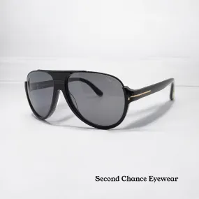 BRAND NEW TOM FORD DIMITRY TF334 ECO 010 POLARIZED AVIATOR SUNGLASSES – BLACK/GREY
