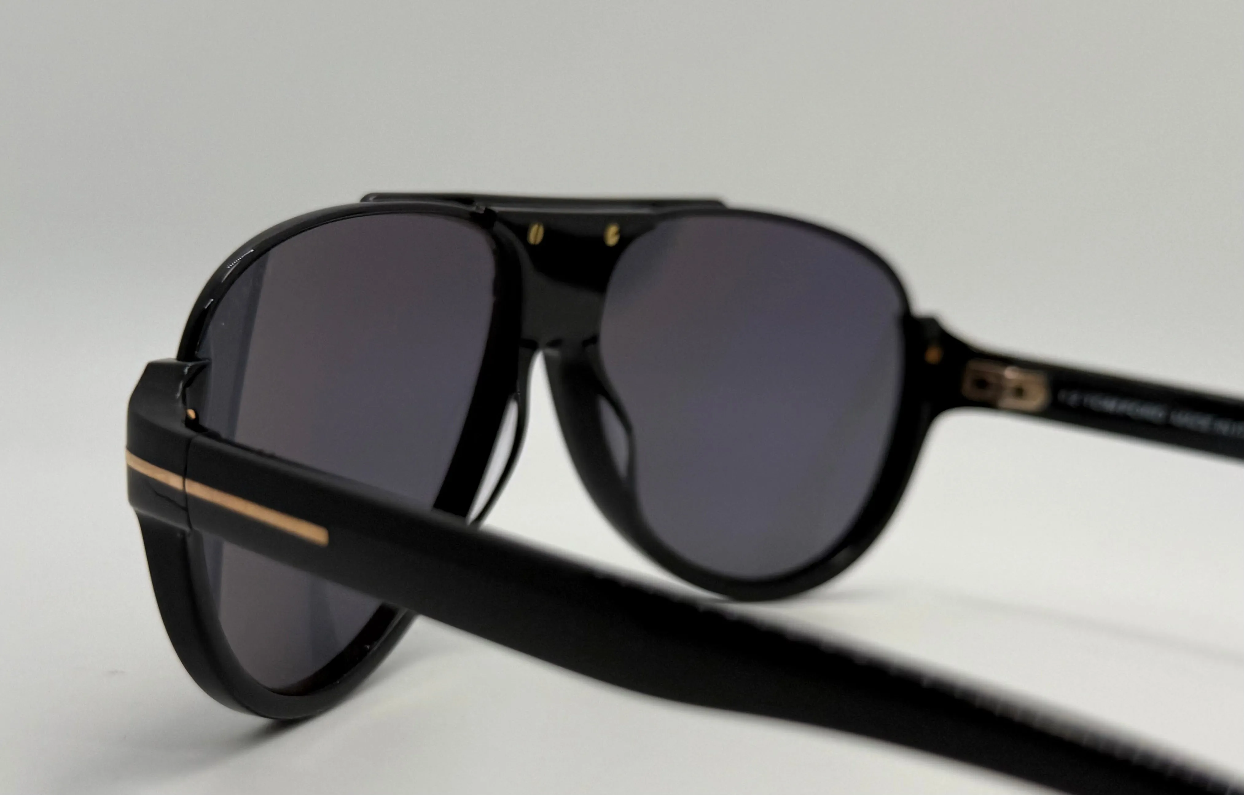 BRAND NEW TOM FORD DIMITRY TF334 ECO 010 POLARIZED AVIATOR SUNGLASSES – BLACK/GREY