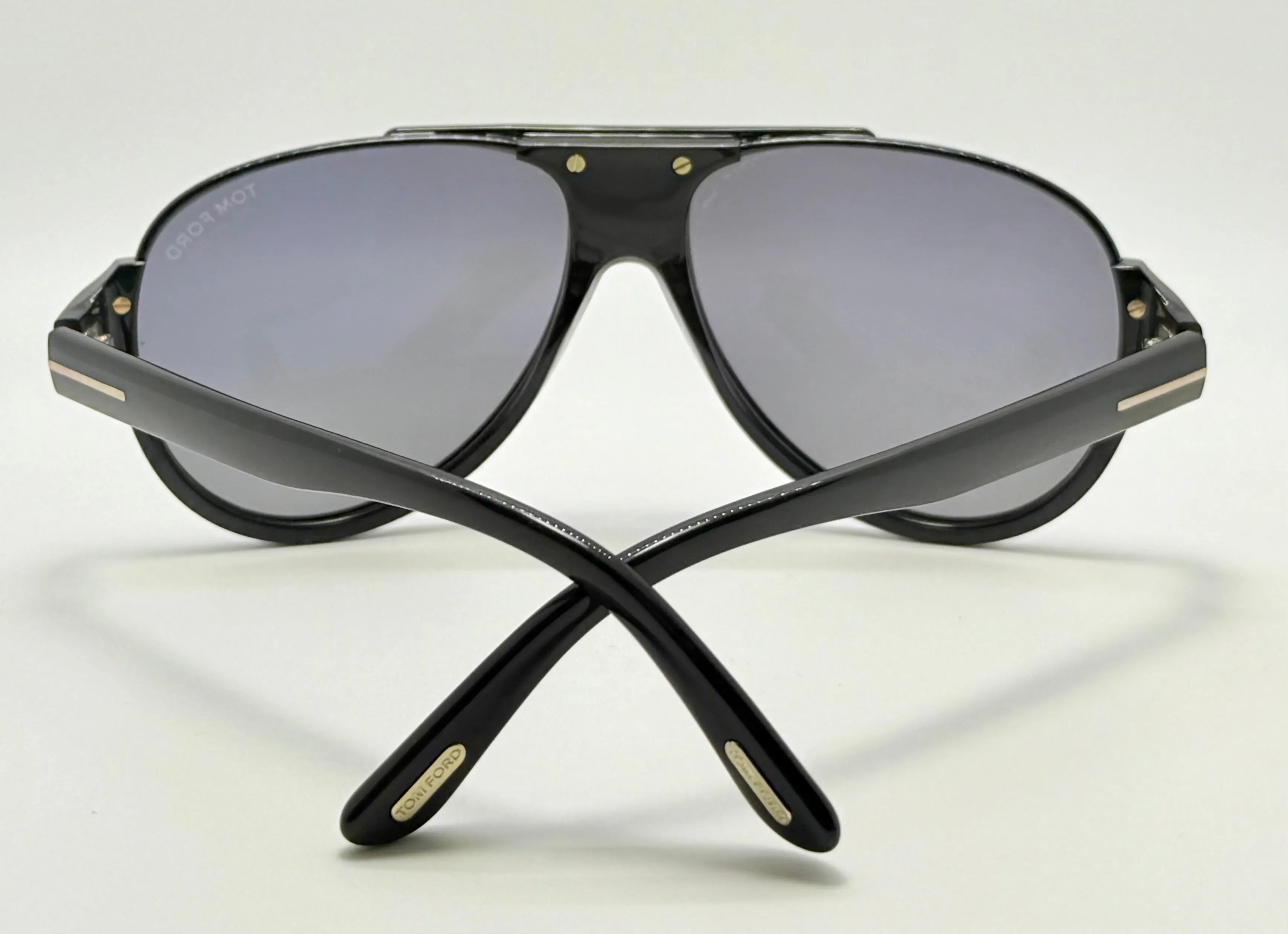 BRAND NEW TOM FORD DIMITRY TF334 ECO 010 POLARIZED AVIATOR SUNGLASSES – BLACK/GREY