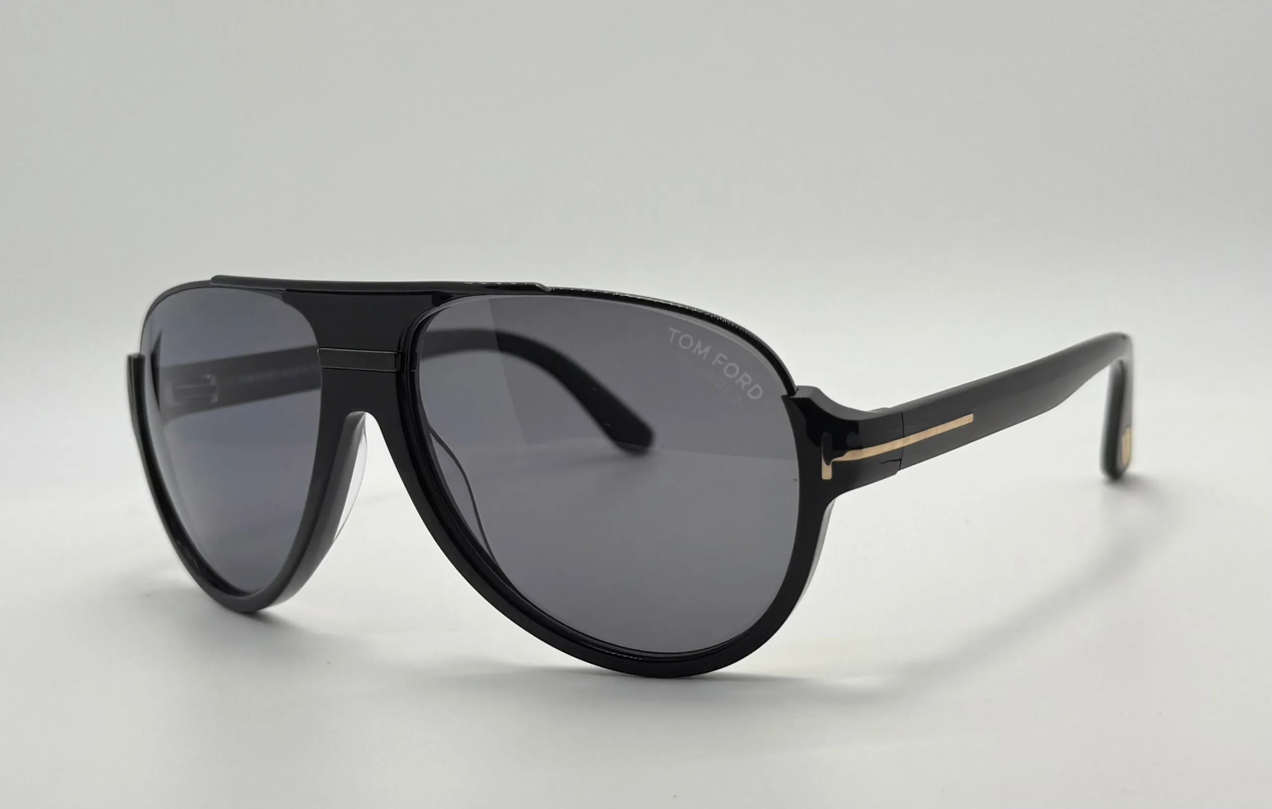 BRAND NEW TOM FORD DIMITRY TF334 ECO 010 POLARIZED AVIATOR SUNGLASSES – BLACK/GREY