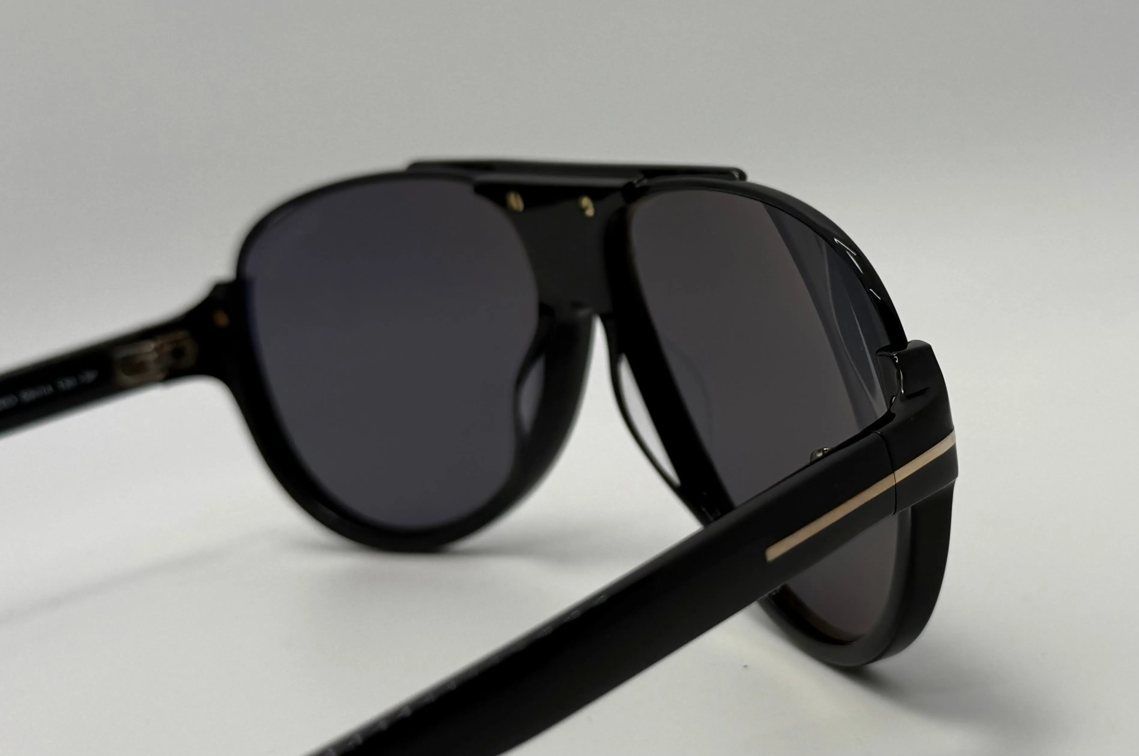 BRAND NEW TOM FORD DIMITRY TF334 ECO 010 POLARIZED AVIATOR SUNGLASSES – BLACK/GREY