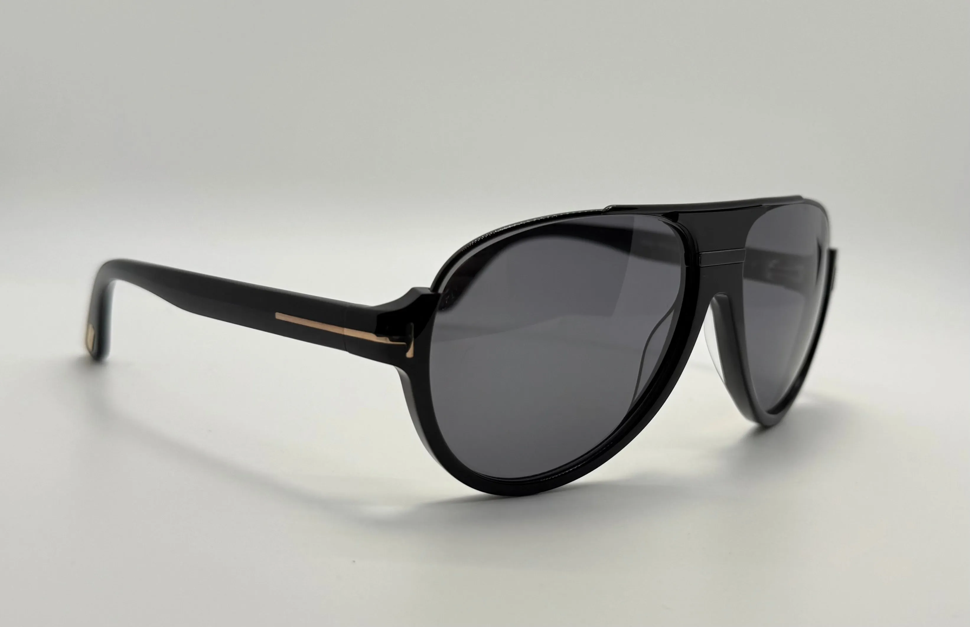 BRAND NEW TOM FORD DIMITRY TF334 ECO 010 POLARIZED AVIATOR SUNGLASSES – BLACK/GREY
