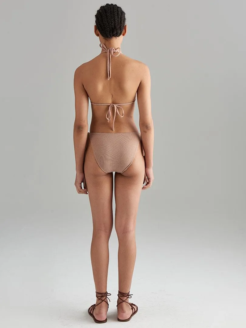 Bronze Triangle Bikini Set - Brown