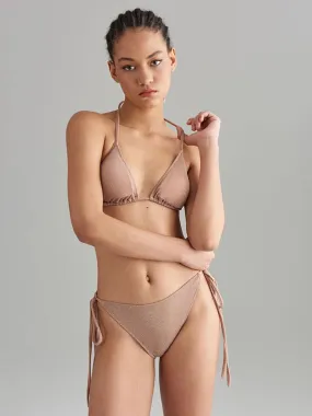 Bronze Triangle Bikini Set - Brown