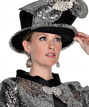 Champagne Italy Church Hat 5919-Black