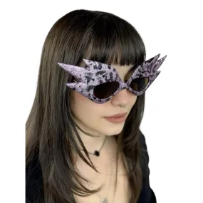 COOL PLACES TONIGHT SUNGLASSES PURPLE/BLACK GLITTER