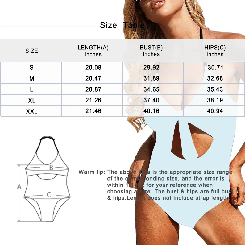 Customized Women’s Classic Pattern One-Piece Swimsuits