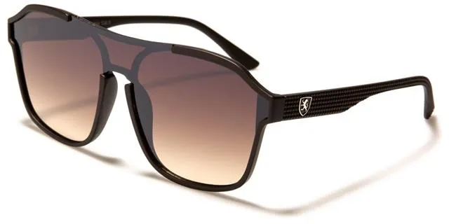 Designer Retro Flat Top Shield Pilot Sunglasses for Men