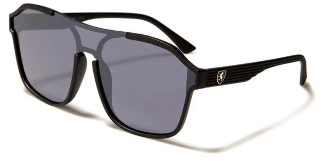 Designer Retro Flat Top Shield Pilot Sunglasses for Men