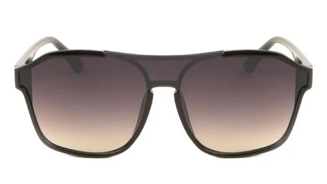 Designer Retro Flat Top Shield Pilot Sunglasses for Men