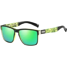 Dubery Polarized Sunglasses 100% UV Protection Black & Green/Green D518 C6