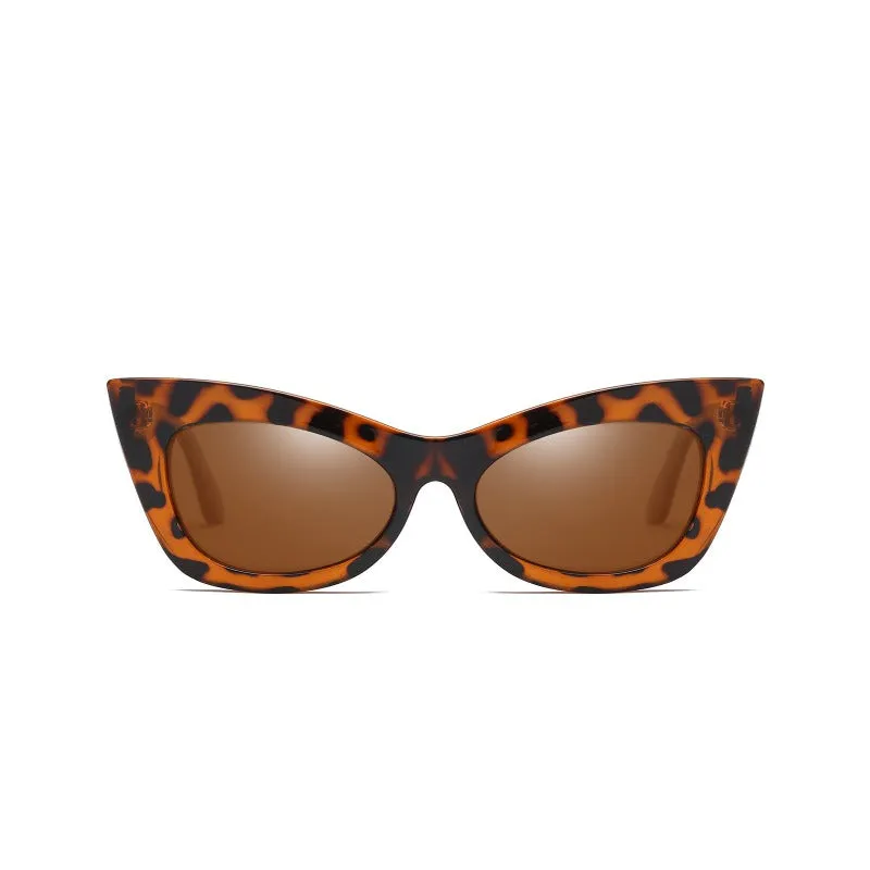 DUCO Cateye Sunglasses Womens Trendy Polarized Narrow Square Shades W005
