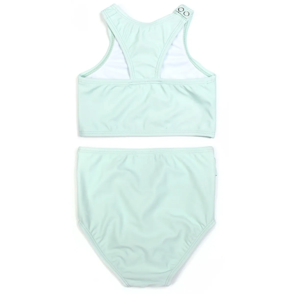 Girls Halter Top High-Waisted Set (2 Piece) | "Tied with a Bow" Whispering Blue