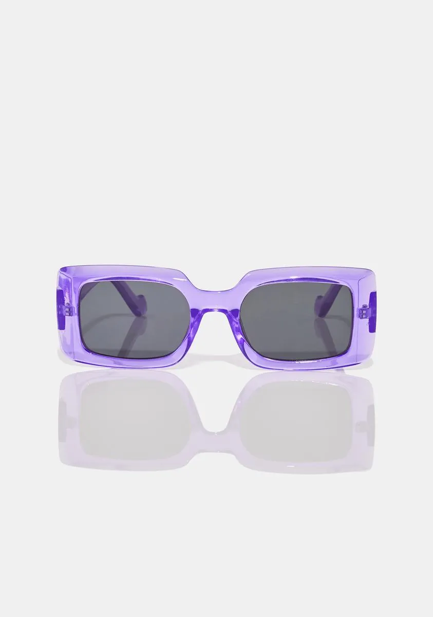 Grape Keep Up With Me Oversized Sunglasses