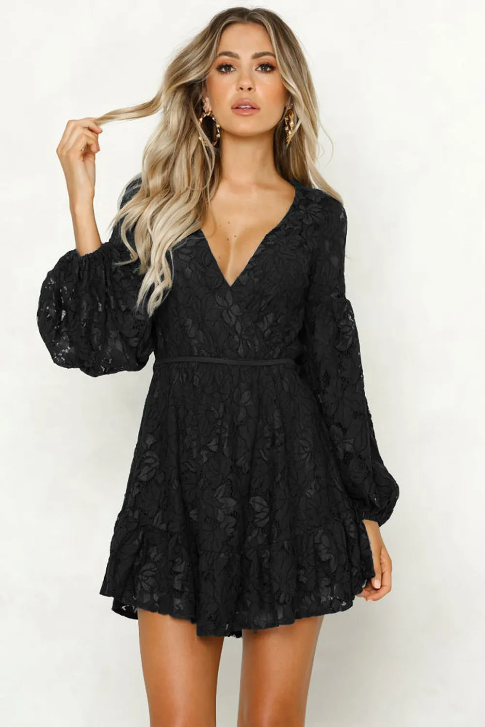 Hannah - Robe chemise à lacets
