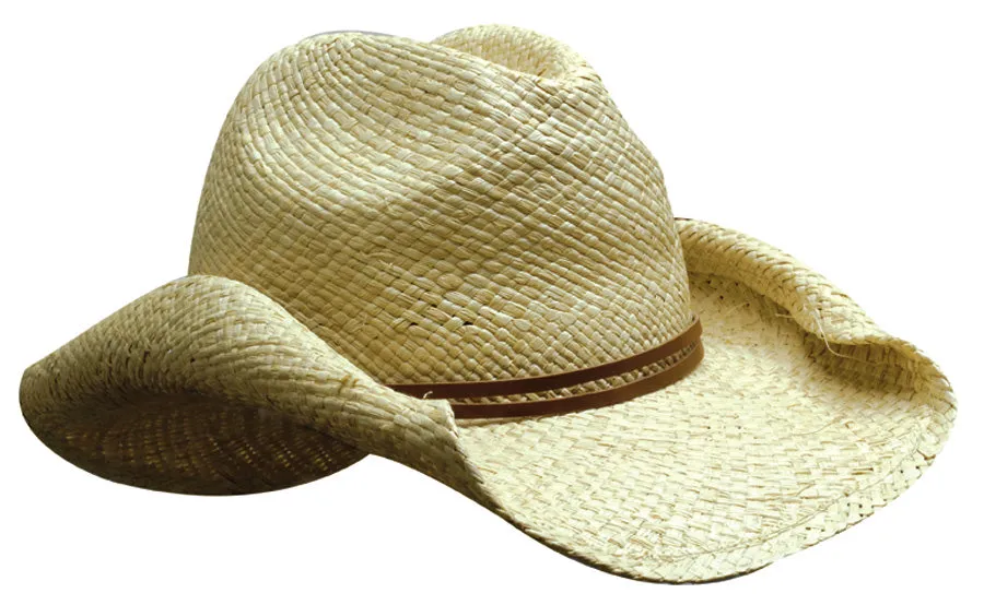 Headwear Ladies Cowboy Straw Cap (4283)- Clearance