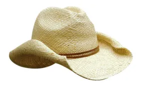 Headwear Ladies Cowboy Straw Cap (4283)- Clearance