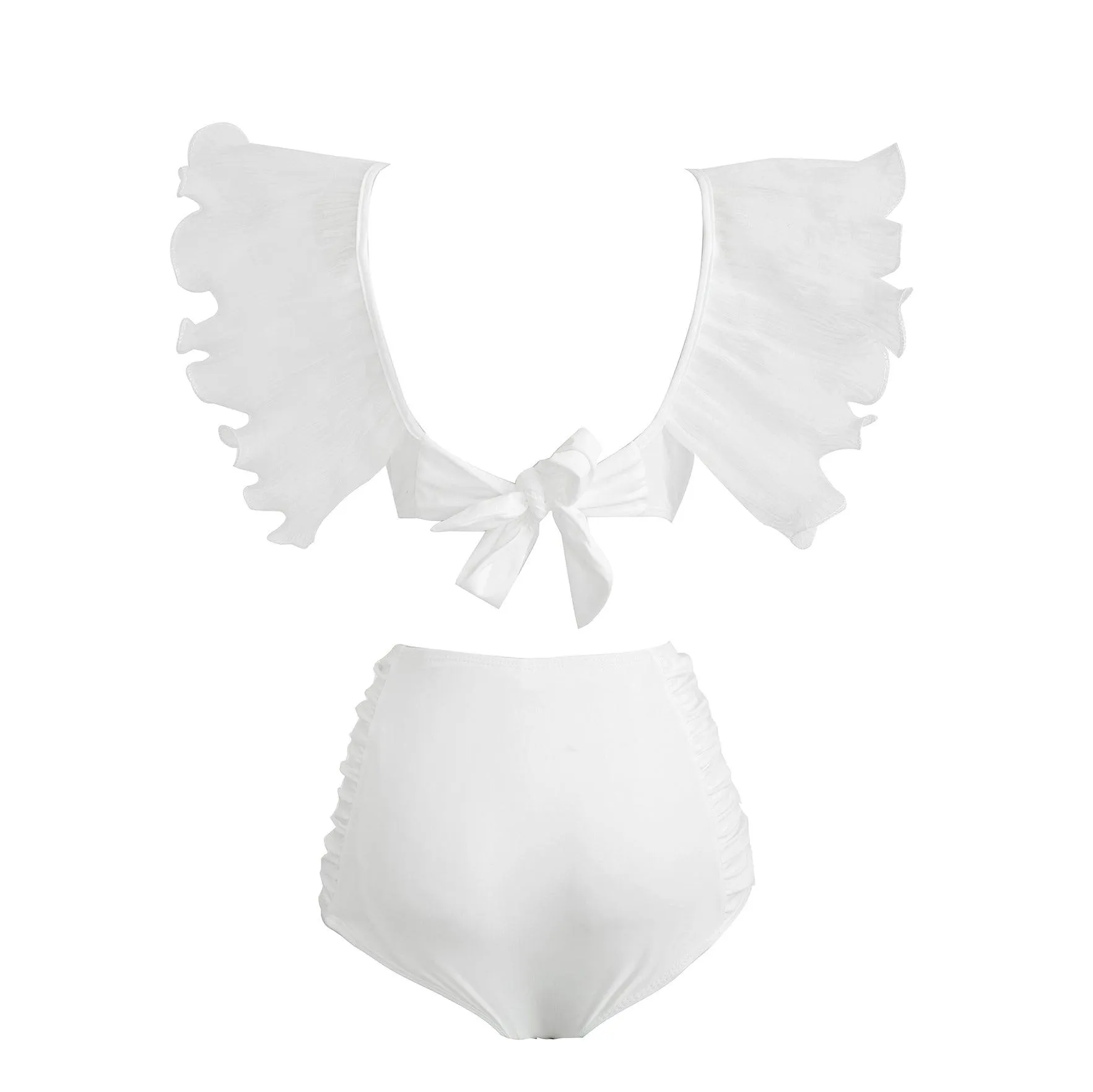 High Waist Women Swimsuit Bandage Bikinis Set