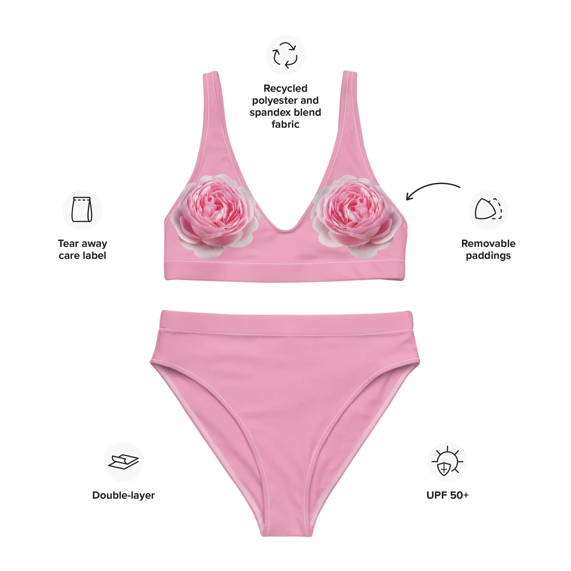 High Waisted Bikini Womens (Glamourange Luxury Bikini High Waisted - 0095 Patterns Model)