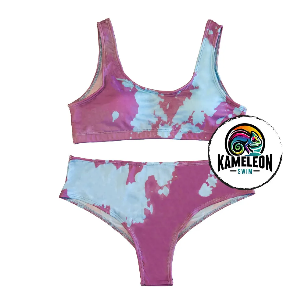 High Waisted Bikinis Solid Color Changing
