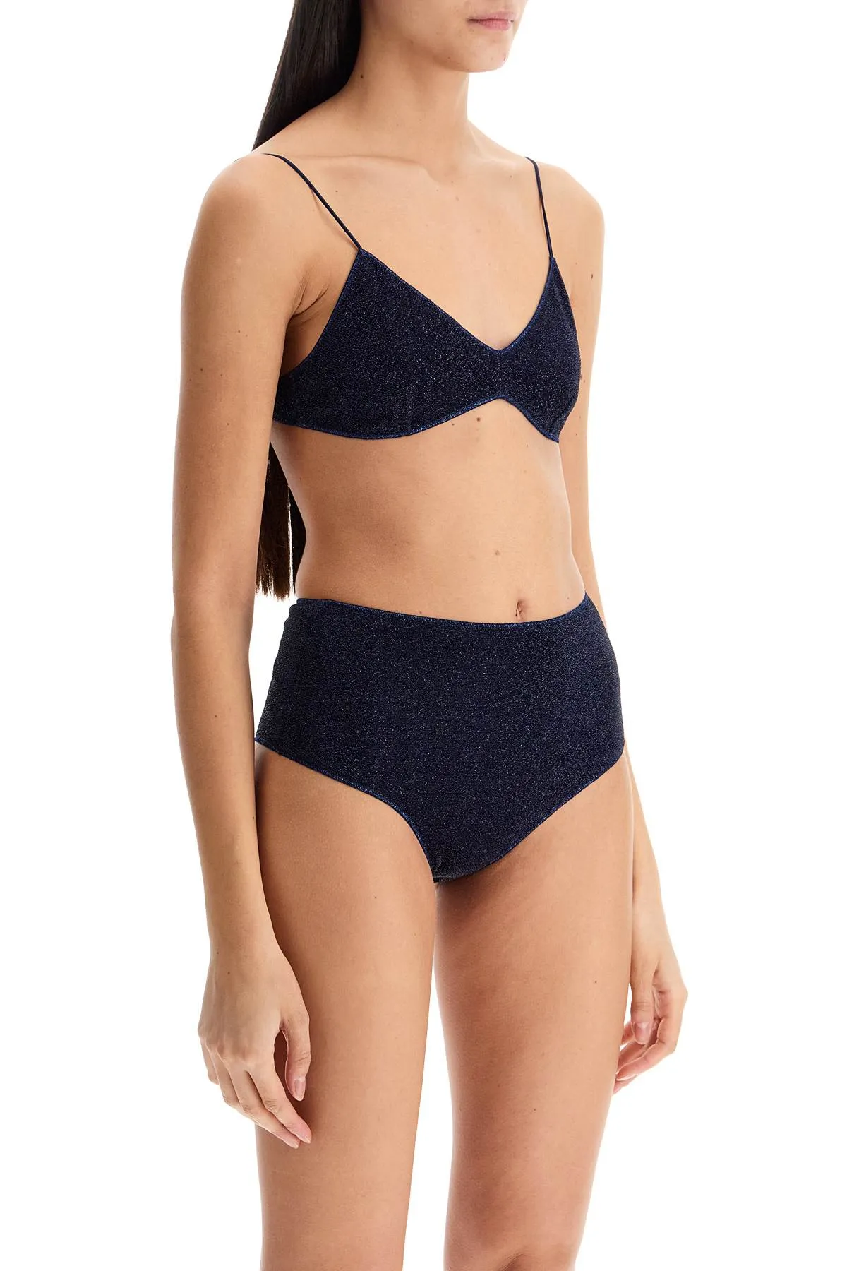 high-waisted lumiã¨re bikini set LMS803 NIGHT BLUE
