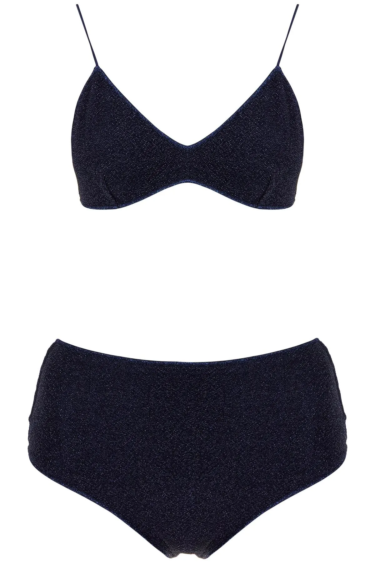 high-waisted lumiã¨re bikini set LMS803 NIGHT BLUE