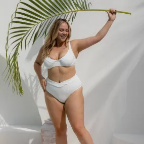 Kirby Bikini Bottom - White Rib