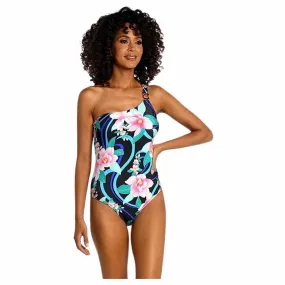 LA BLANCA - Nightfall Blooms One Shoulder  Swimsuits One Piece