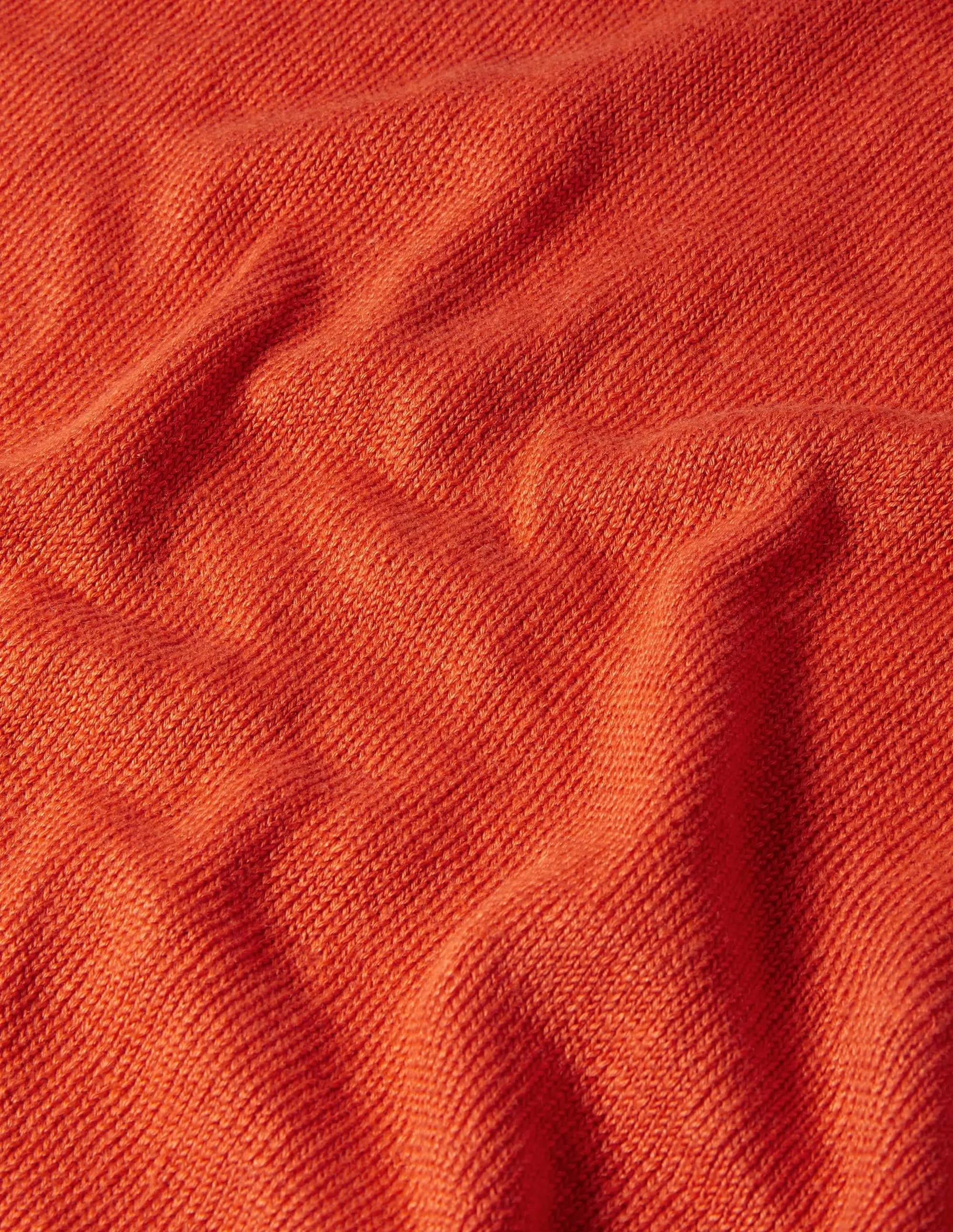 Linen Knitted T-shirt-Bright Papaya