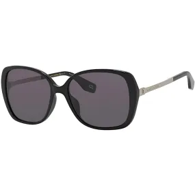 Marc Jacobs Women's Sunglasses - Grey Shaded Lens Black Full Rim | MARC 304/S 0807