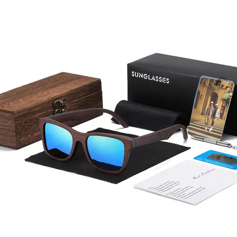 Men Bamboo Wooden Sunglasses With Gift Box